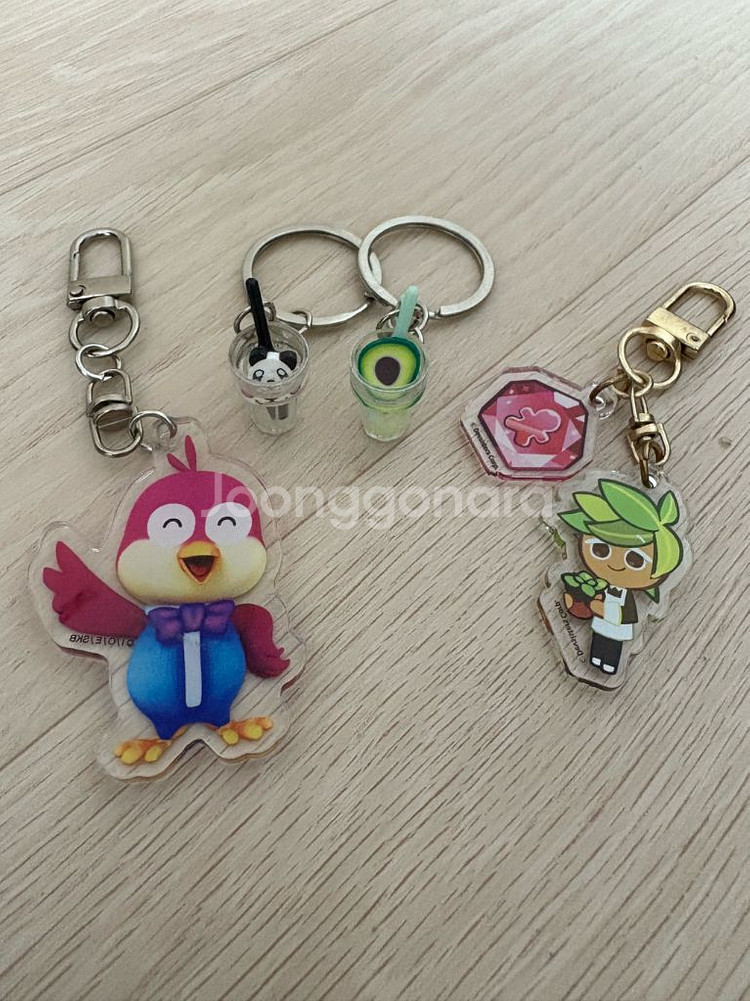 쿠키런킹덤 허브맛 쿠키 키링/뽀로로 해리 키링/음료수--0