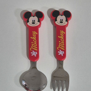 홍콩디즈니 미키마우스 미키 스푼포크 2개 세트