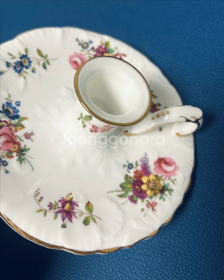 빈티지 해머슬리의 하워드 스프레이 패턴 캔들 홀더--2