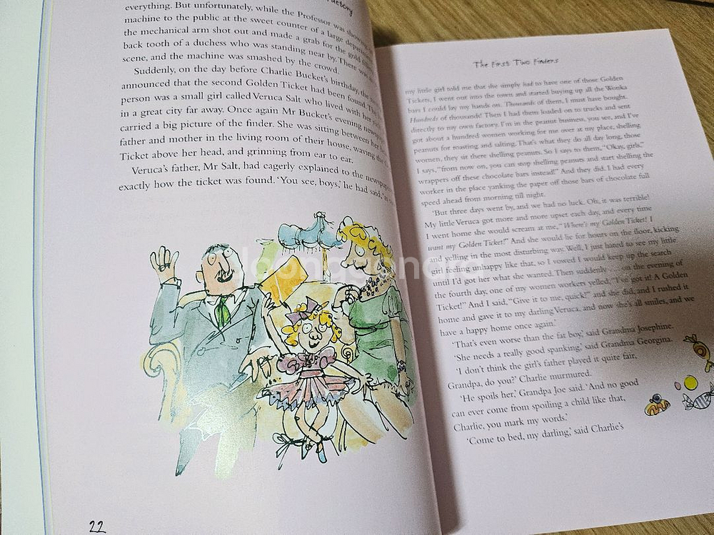 로얄드달 원서 컬러판 15권 최상 A4사이즈--6