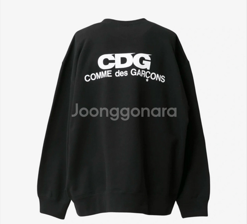 [M] CDG 오버사이즈 스웨트셔츠 맨투맨 블랙--0
