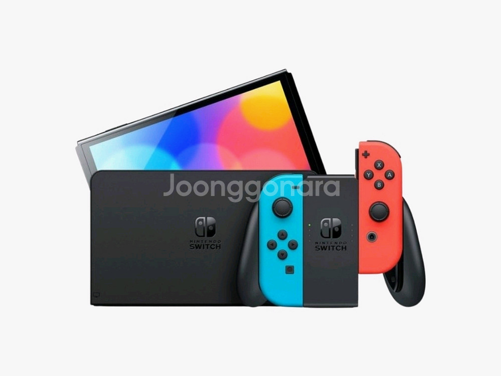 닌텐도스위치 OLED 네온 블루 레드 [미개봉,새상품]--0