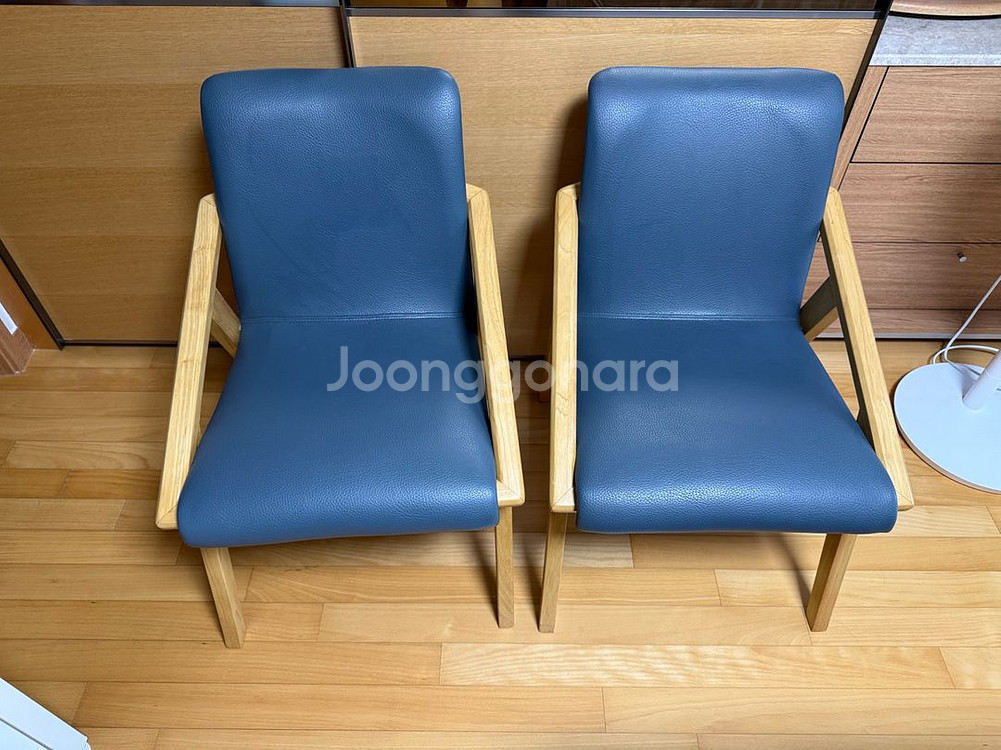 원목 가죽 거실의자 식탁의자 체어 우드 쇼파 이케아 한--1