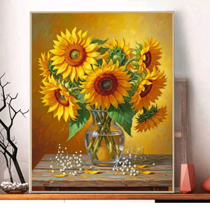 해바라기 보석십자수 주문제작해드려요