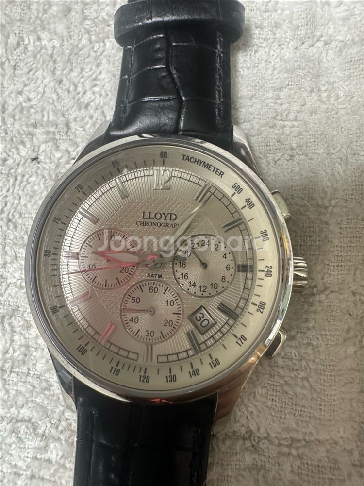 LLOYD 크로노그래프 실버 남성 시계 (새스트랩)--2