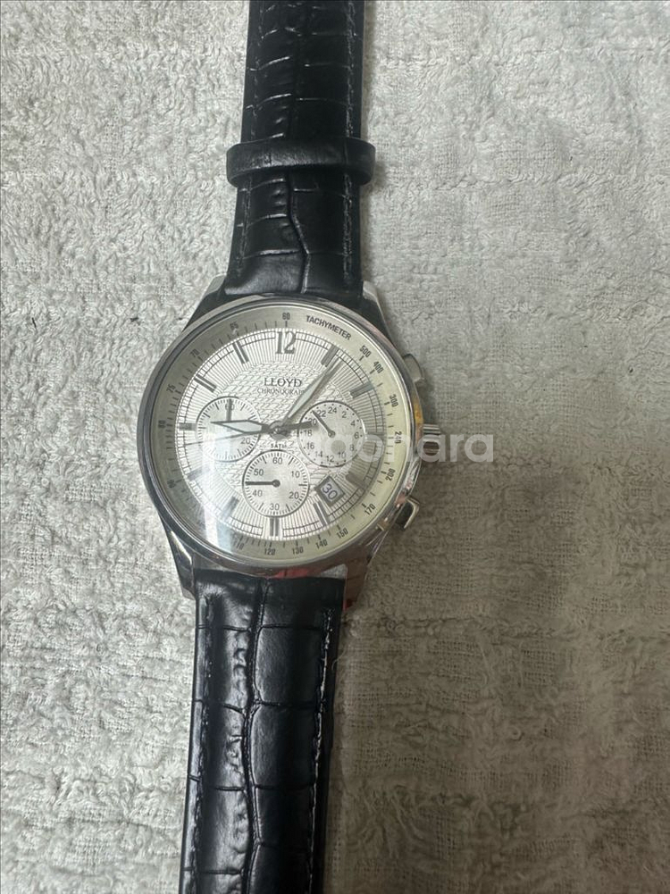 LLOYD 크로노그래프 실버 남성 시계 (새스트랩)--1