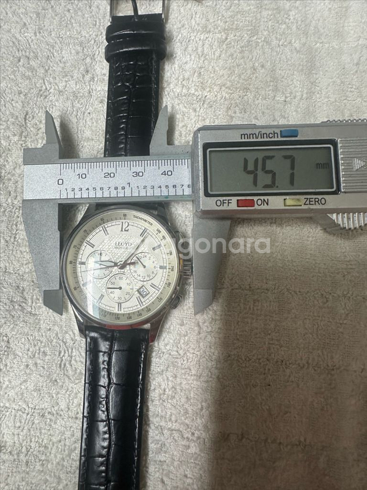 LLOYD 크로노그래프 실버 남성 시계 (새스트랩)--7