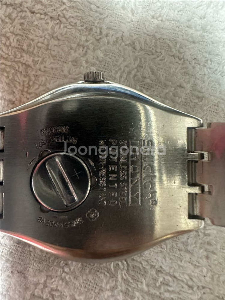 스와치 아이러니 메탈 빈티지 시계 판매합니다--7