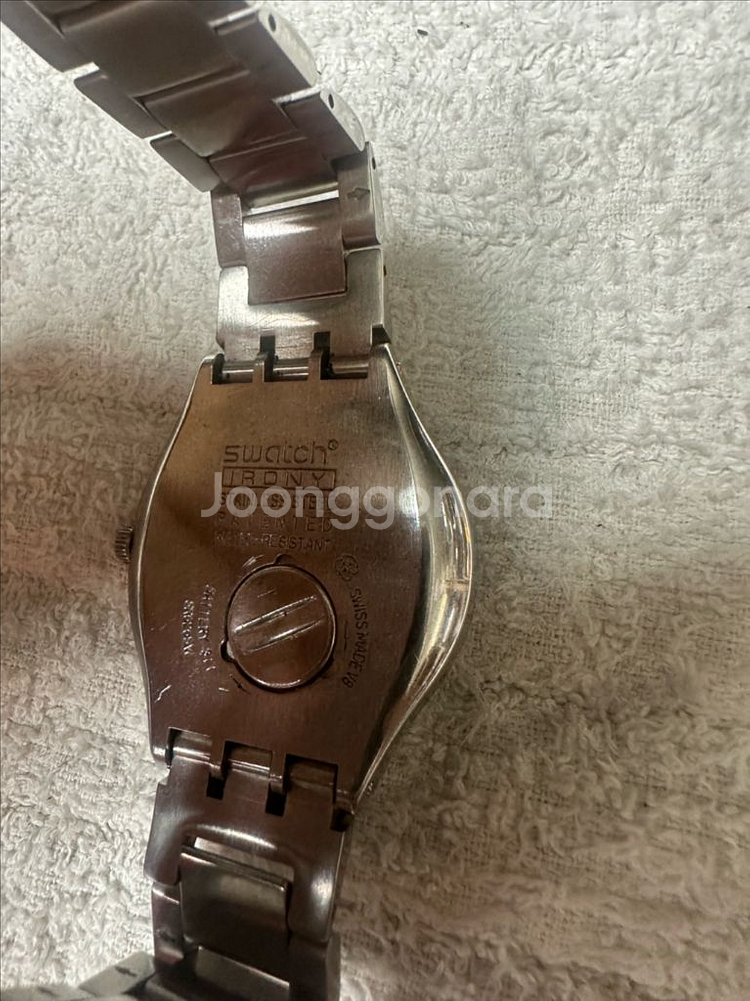 스와치 아이러니 메탈 빈티지 시계 판매합니다--6