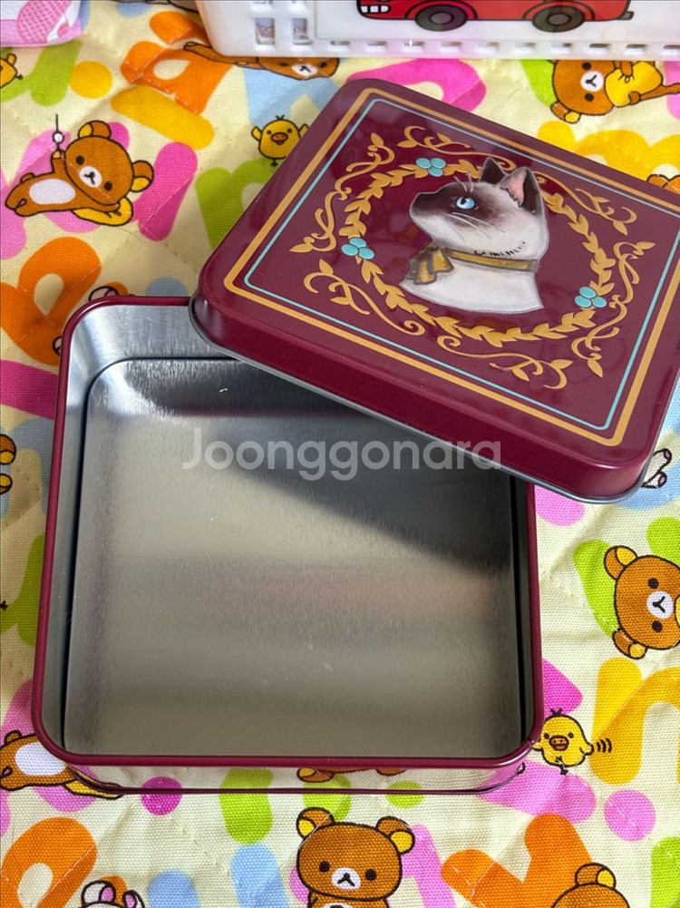 고양이 사각 틴케이스 [일본정품 새상품]--1