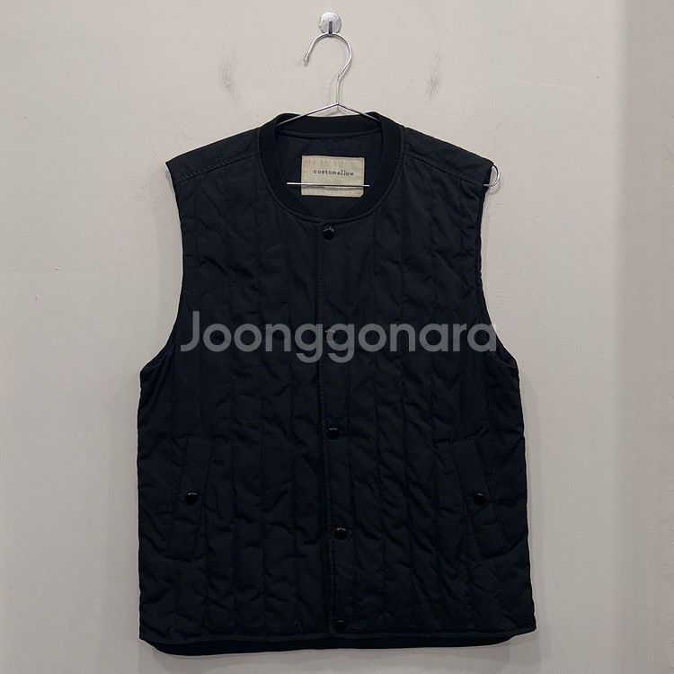 커스텀멜로우 덕다운 퀼팅 버튼 경량 패딩 조끼--1