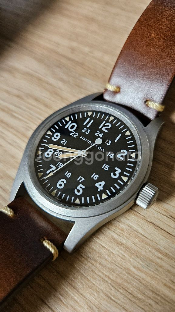 해밀턴 카키 필드 메카니컬 시계--0