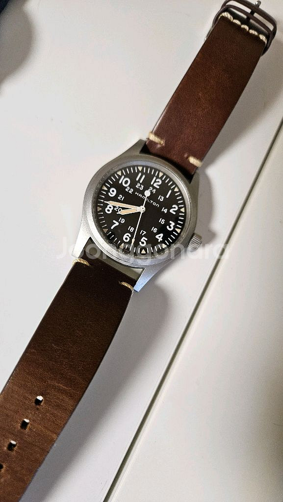 해밀턴 카키 필드 메카니컬 시계--6