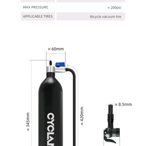 CYCLAMI 타이어 부스터 1.2L 튜블리스 펌프 자