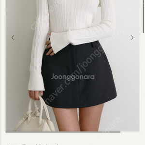 시에 슬로 코튼 트라우저 스커트