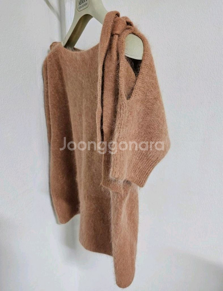 앙고라 카멜색 니트 66 상태좋음--3