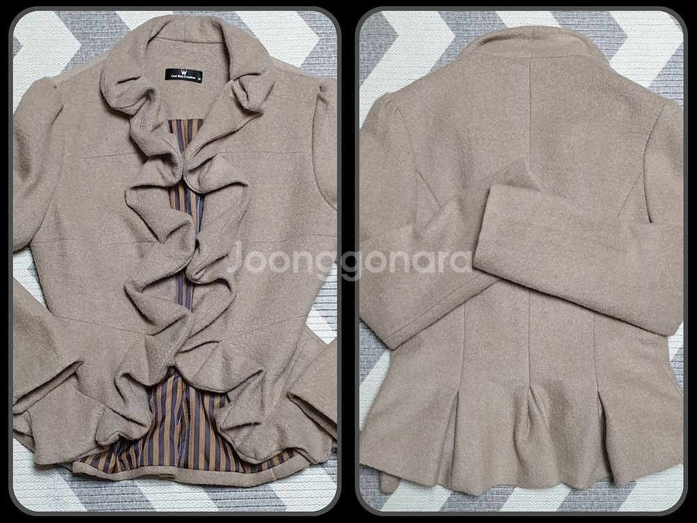 여성 모직 자켓 아이보리 [66]--0