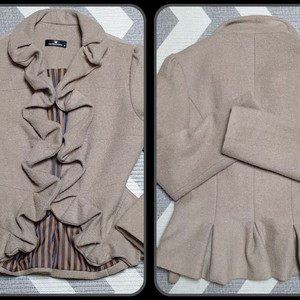 여성 모직 자켓 아이보리 [66]