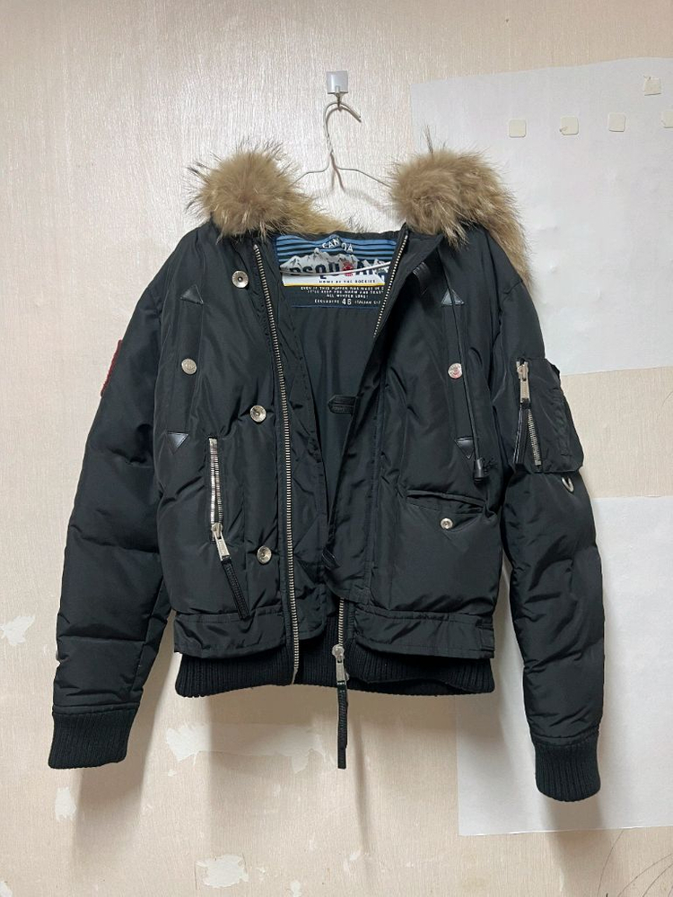 남성 블랙 숏 패딩 46사이즈(국내95M)--3