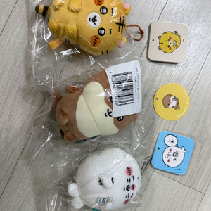 나가노 마켓 아자라시+카와우소+토라 3종 키링 인형