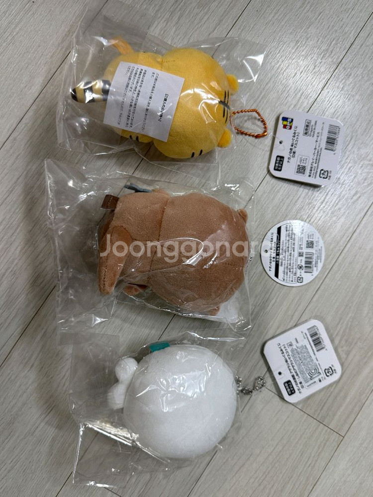 나가노 마켓 아자라시+카와우소+토라 3종 키링 인형--1
