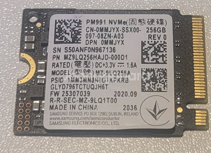 삼성 m.2 nvme 256G PM991--1