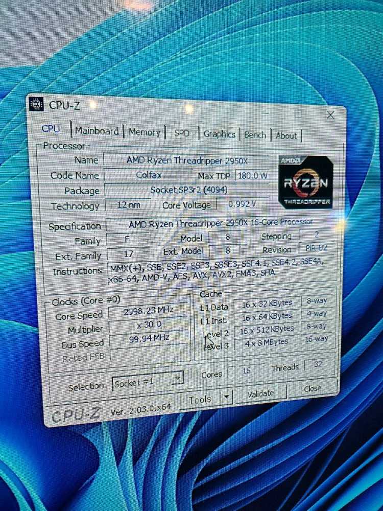 AMD 스레드리퍼 2950X CPU,메인보드,CPU쿨러--4