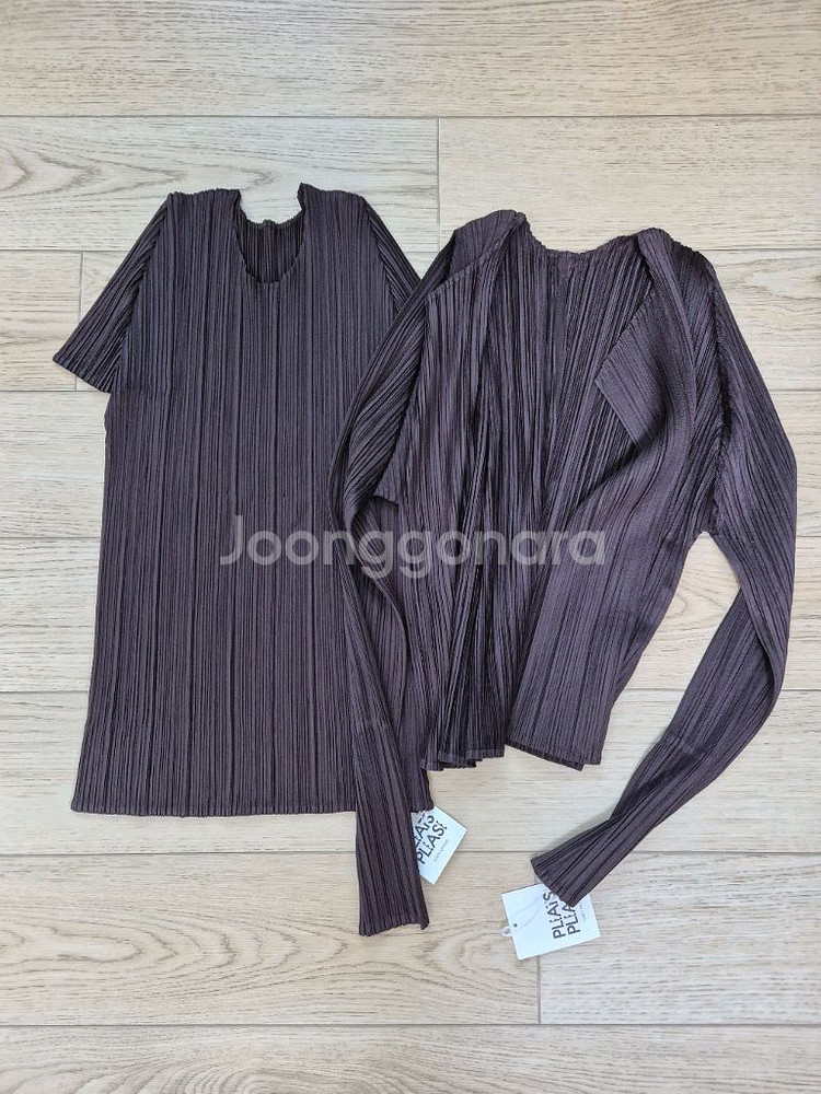 플리츠플리즈 7월 먼슬리 탑, 가디건 새상품 셋트--2