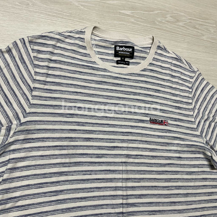 바버 인터네셔널 스트라이프 반팔 티셔츠--2