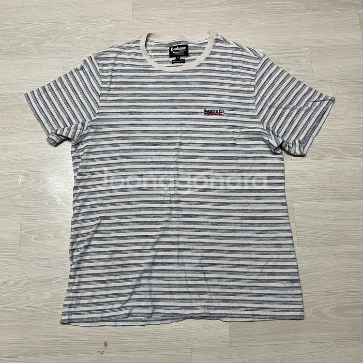 바버 인터네셔널 스트라이프 반팔 티셔츠--0