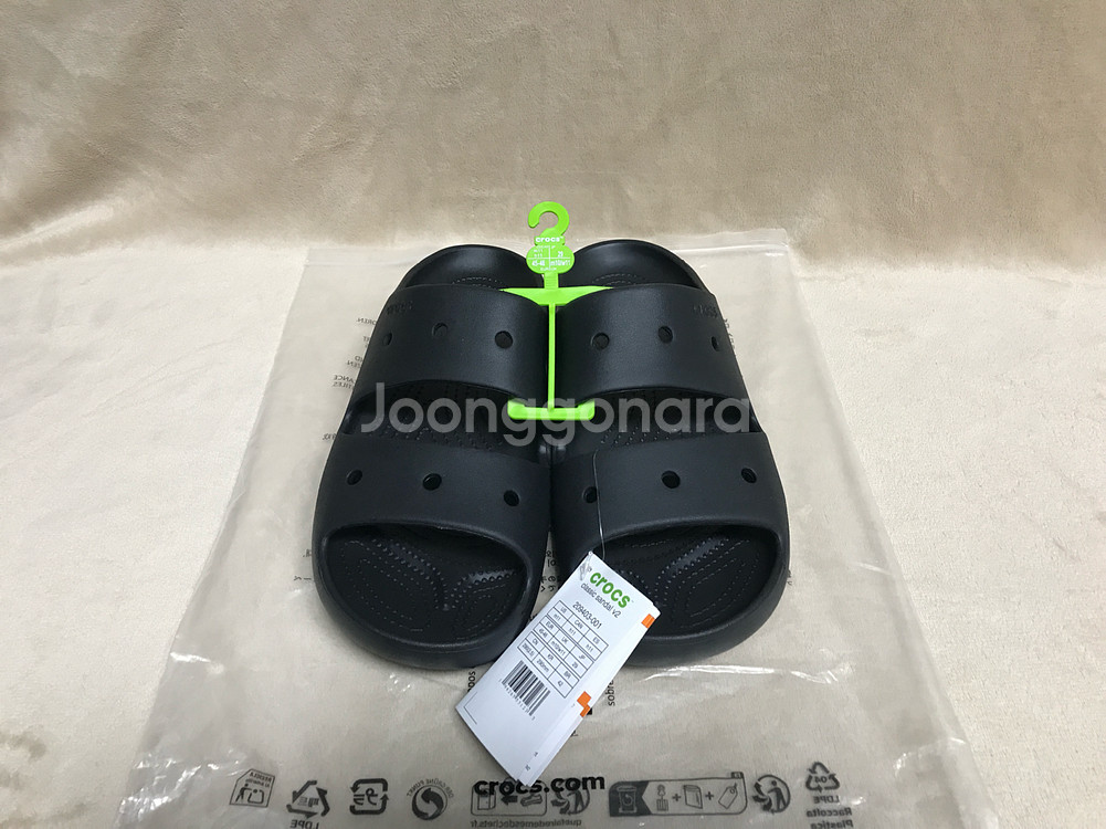 [새상품] 크록스 클래식샌들2.0 슬라이드 블랙 290--4