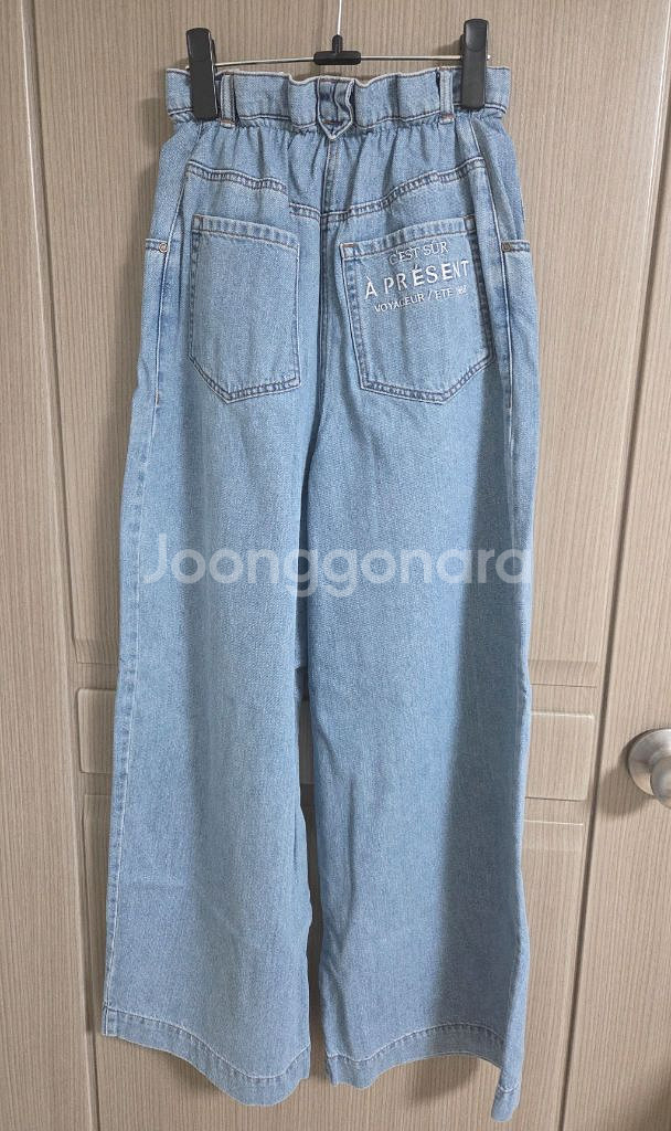 마인 원턱 와이드 데님팬츠 랑방 타임 더캐시미어 시스템--5