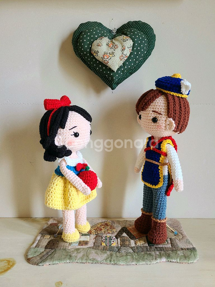 백설공주와 일곱난쟁이, 왕자 뜨개 인형 (계좌거래)--2