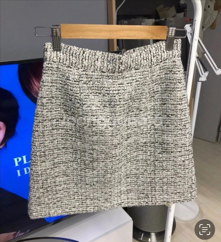 여성 트위드 보카 자켓 및 스커트 사이즈S--1