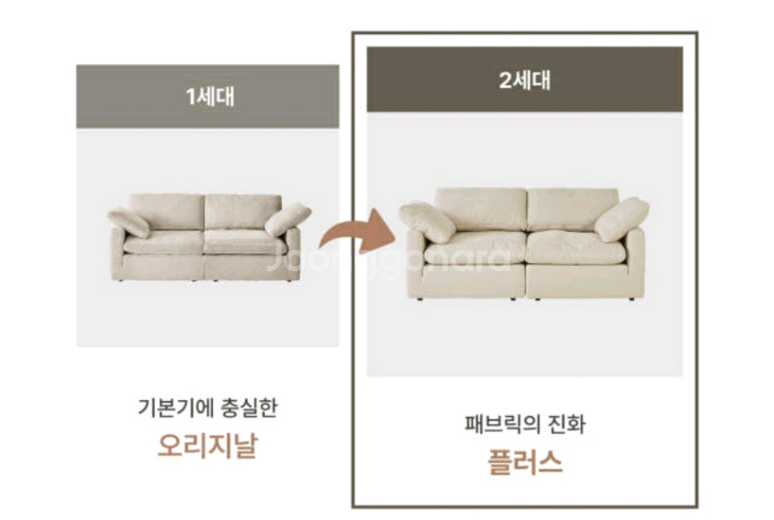 까사미아 캄포플러스 슬림 4인소파 아이보리 소파정리--4
