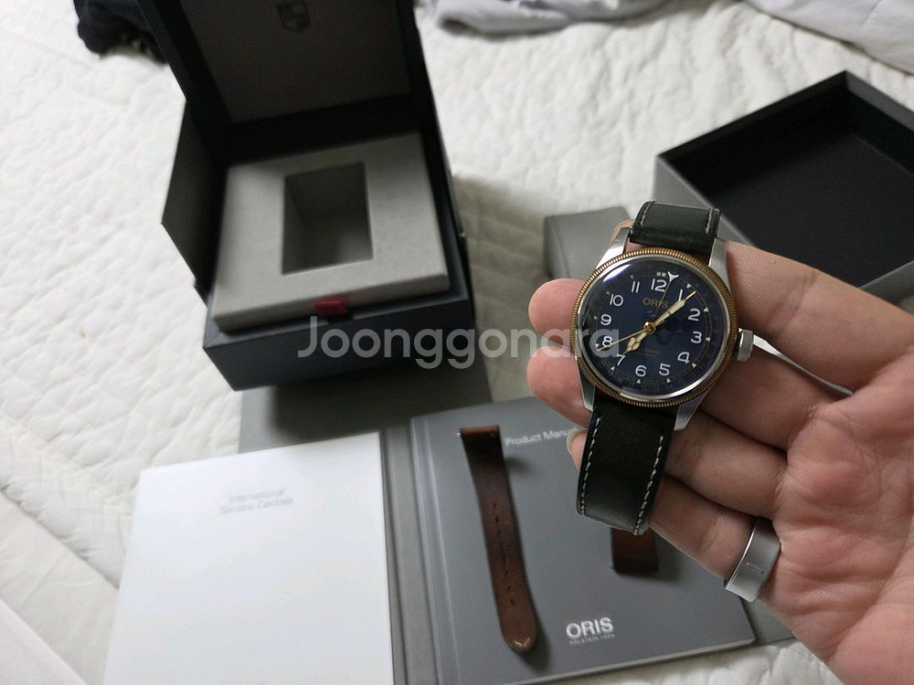 오리스 빅크라운 포인터 데이트 브론즈 청판 40mm--0