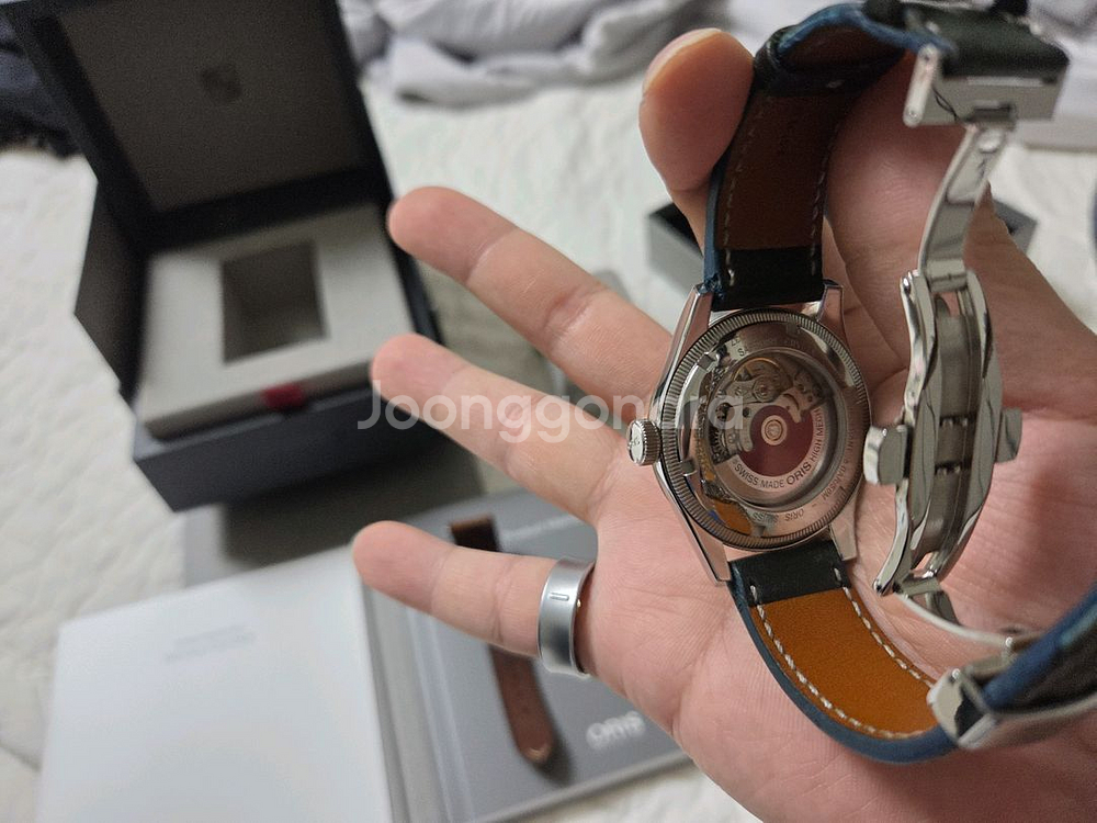 오리스 빅크라운 포인터 데이트 브론즈 청판 40mm--1