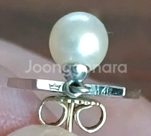 제이에스티나 티아라 진주 왕관 화이트골드 귀걸이--2