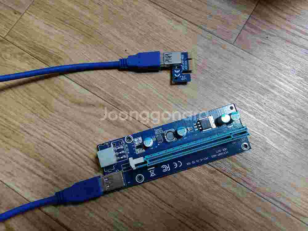 채굴 GPU 라이저 및 SATA 6핀 젠더--5