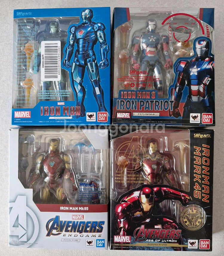 반다이 shf 아이언맨 마크85,마크3 블루스텔스--0