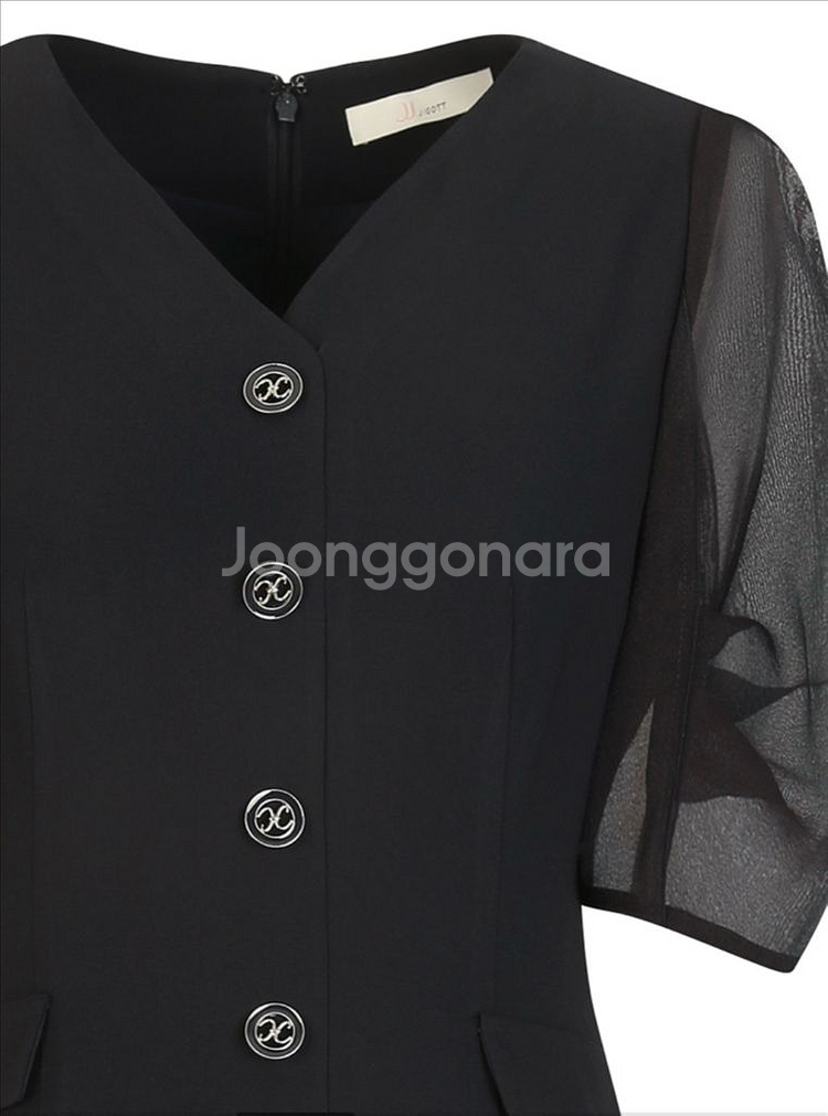 JJ지고트 딥네이비 원피스 하객룩 출근룩 상태 좋음--2