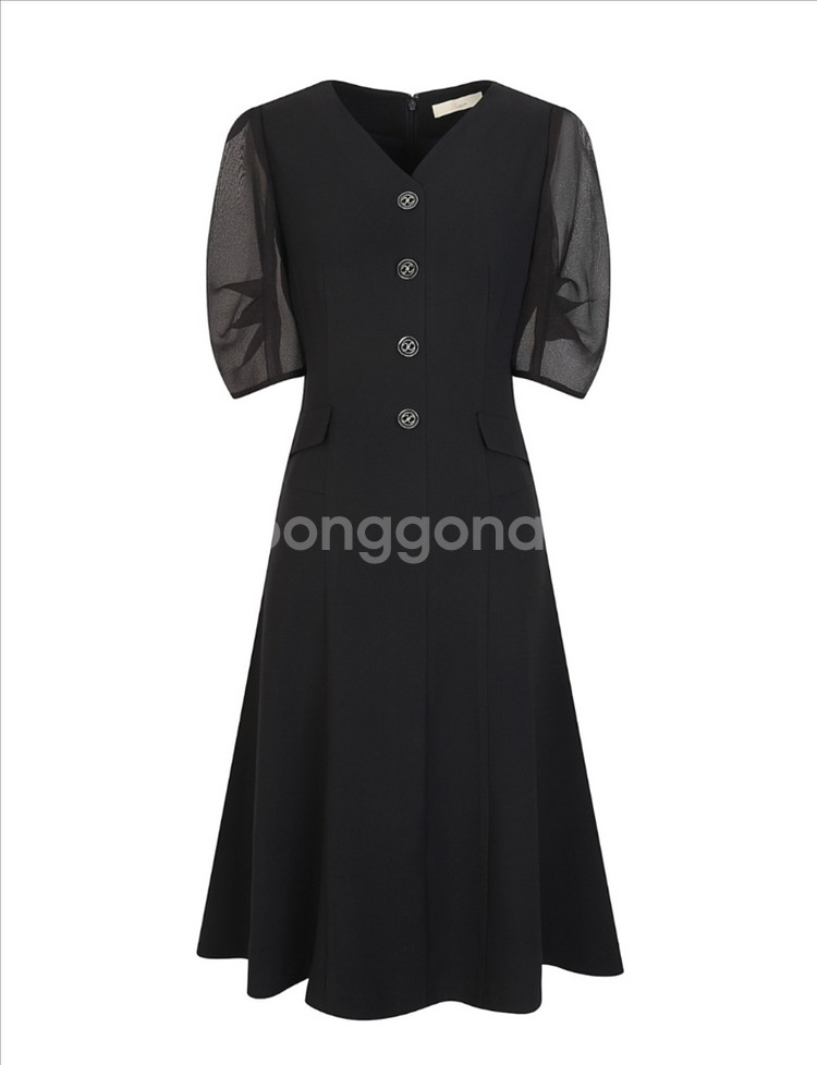 JJ지고트 딥네이비 원피스 하객룩 출근룩 상태 좋음--0