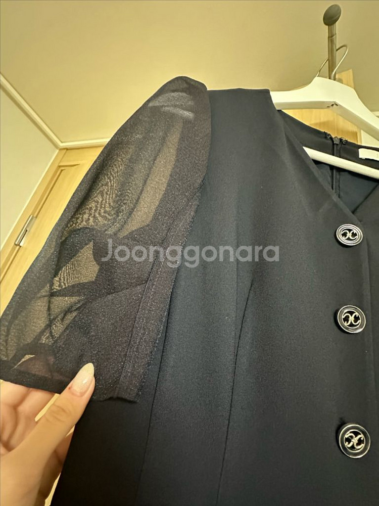 JJ지고트 딥네이비 원피스 하객룩 출근룩 상태 좋음--7