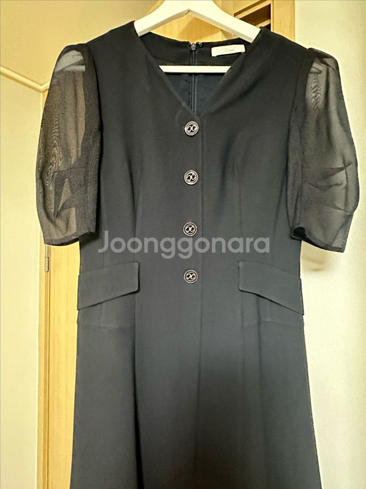 JJ지고트 딥네이비 원피스 하객룩 출근룩 상태 좋음--6