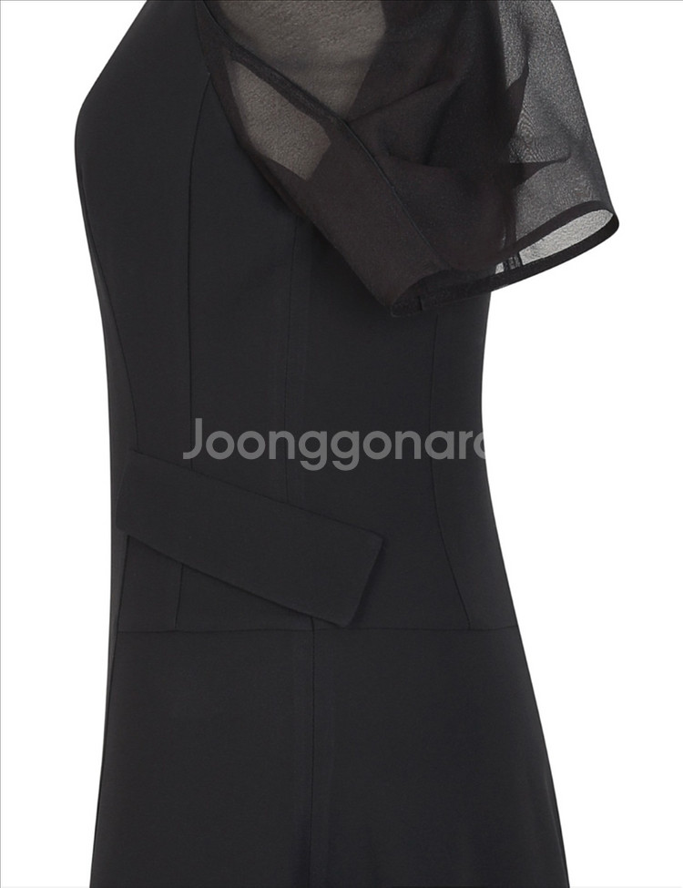 JJ지고트 딥네이비 원피스 하객룩 출근룩 상태 좋음--4