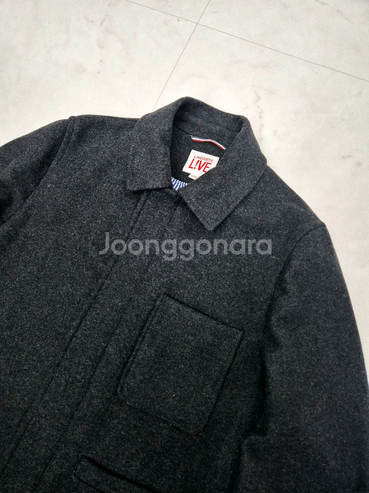 [M]<라코스테 라이브>다크그레이 코트--4