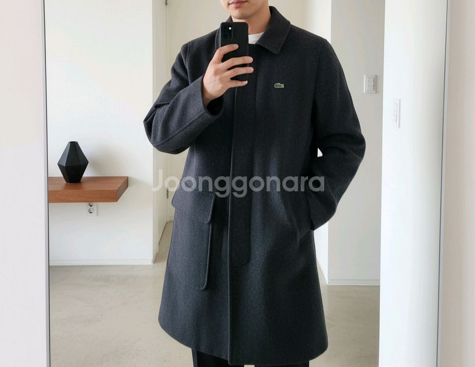 [M]<라코스테 라이브>다크그레이 코트--1