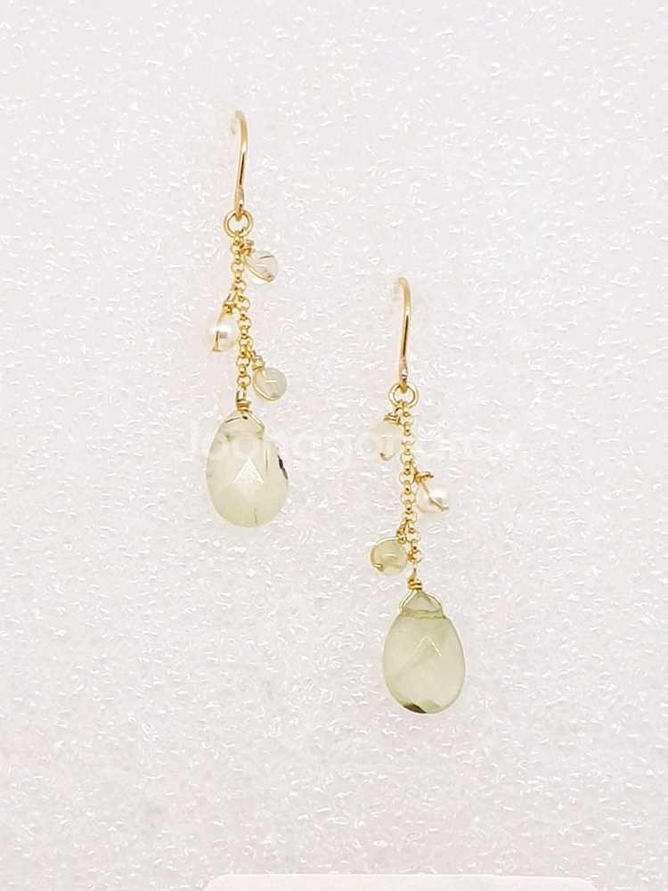 러블리 프레나이트 청포도 귀걸이--0