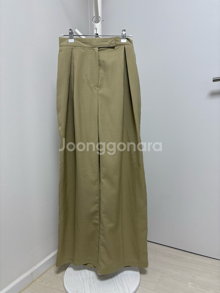 올데이유 투핀턱 슬랙스 (올리브, M)--1
