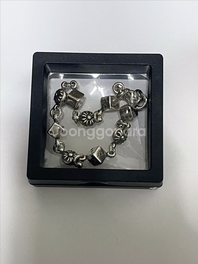 크롬하츠 다이스 크로스볼 팔찌 9링크 20.5cm--7